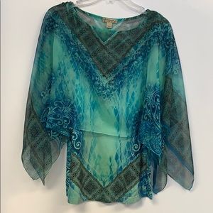 Energé Sz Small tank & cover shawl blouse